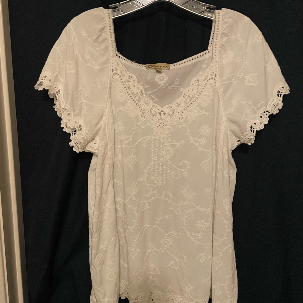 Democracy Cream Lace Blouse